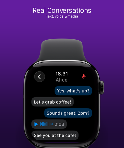 Conversation view on Apple Watch