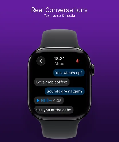 Conversation view on Apple Watch